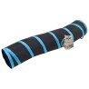 Tunnel pour chats en forme de S Noir et bleu 122 cm Polyester 