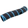 Tunnel pour chats en forme de S Noir et bleu 122 cm Polyester 