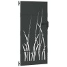 Porte de Jardin Noir 105 x 175 cm Acier peint par poudre 