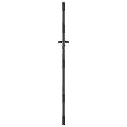 Porte de Jardin Noir 105 x 175 cm Acier peint par poudre 
