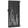 Porte de Jardin Noir 105 x 175 cm Acier peint par poudre 