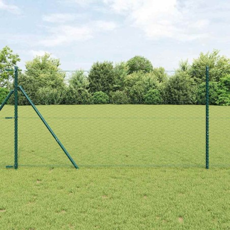 Clôture hexagonale verte 1x50 m en acier 
