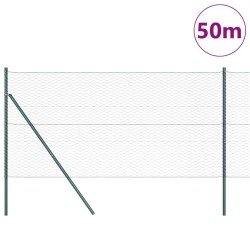 Clôture hexagonale verte 1x50 m en acier 