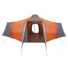 Tente avec toit avec évent Gris et orange 492 x 492 x 275 cm Polyester 