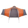 Tente avec toit avec évent Gris et orange 492 x 492 x 275 cm Polyester 