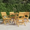 Chaises de jardin pliantes lot de 4 55x62x90cm bois massif teck 