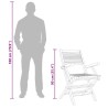 Chaises de jardin pliantes lot de 4 55x62x90cm bois massif teck 