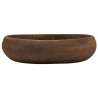 Vasque à poser marron ovale 59x40x15 cm céramique 