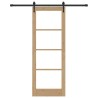 Porte Coulissante avec Ensemble de Quincaillerie 78x211 cm Bois Massif Pin 