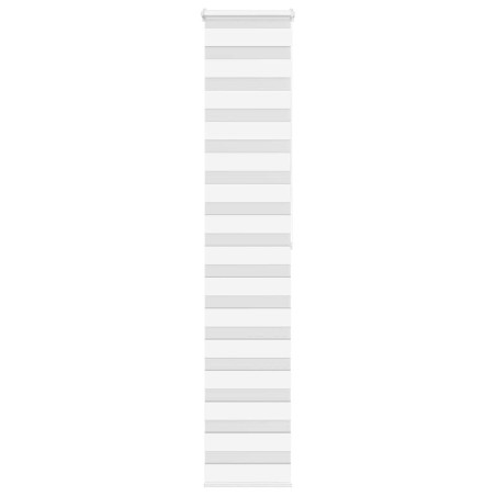 Store zèbre blanc 40x200 cm largeur du tissu 35,9 cm polyester 