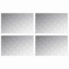Plaques en alu antidérapantes à motif damier, 4 pièces, 80x50 cm 