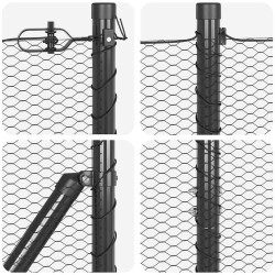 Clôture Hexagonale Grise 1.4x25 m Acier 