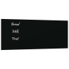 Tableau noir magnétique mural Noir 50x20 cm Verre trempé 