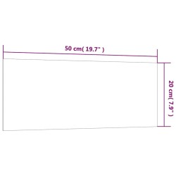 Tableau noir magnétique mural Noir 50x20 cm Verre trempé 