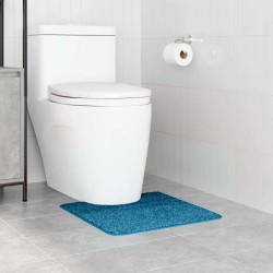 Tapis de bain U en forme de U bleu 50x50 cm en polypropylène antidérapant 