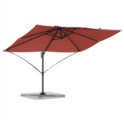 Parasol Cantilever Roma Terracotta 352x251x260 cm en Aluminium 