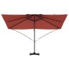 Parasol Cantilever Roma Terracotta 352x251x260 cm en Aluminium 