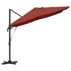 Parasol Cantilever Roma Terracotta 352x251x260 cm en Aluminium 
