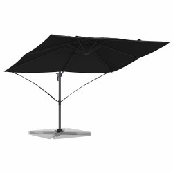 Parasol cantilever Roma noir 352x251x260 cm en alu 