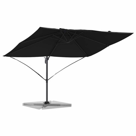 Parasol cantilever Roma noir 352x251x260 cm en alu 