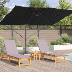 Parasol cantilever Roma noir 352x251x260 cm en alu 