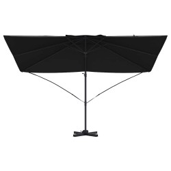 Parasol cantilever Roma noir 352x251x260 cm en alu 
