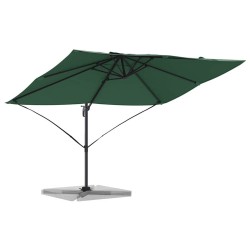 Parasol Cantilever Roma Vert 352x251x260 cm en aluminium 