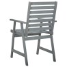 Chaises à manger d'extérieur lot de 3 et coussins Acacia massif 