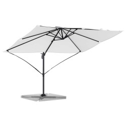 Parasol cantilever Roma de , couleur sable, dimensions 352x251x260 cm, en aluminium 
