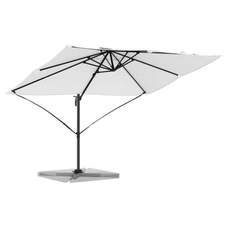 Parasol cantilever Roma de , couleur sable, dimensions 352x251x260 cm, en aluminium 