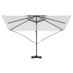 Parasol cantilever Roma de , couleur sable, dimensions 352x251x260 cm, en aluminium 
