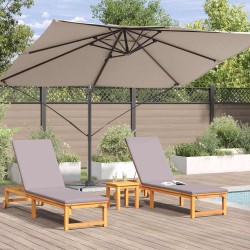 Parasol Cantilever Roma en taupe, 352x251x260 cm en aluminium 