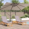 Parasol Cantilever Roma en taupe, 352x251x260 cm en aluminium 