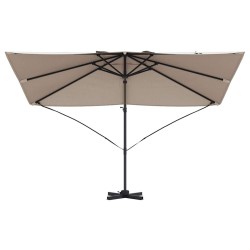 Parasol Cantilever Roma en taupe, 352x251x260 cm en aluminium 