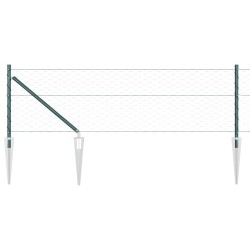 Clôture Hexagonale Verte 0,8x25 m Acier 