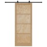 Porte coulissante avec quincaillerie 93x232 cm Bois massif pin 