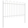 Clôture de jardin 6,8x0,8 m avec dessus en arc blanc en acier 