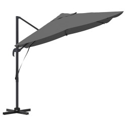 Parasol Cantilever Roma anthracite 352x251x260 cm en aluminium 