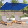 Parasol cantilever Roma bleu azur 352x251x260 cm en aluminium de 