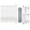Ensemble de poteaux de clôture Set de 2 Acier galvanisé 25 x 0,5 m 