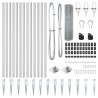 Ensemble de poteaux de clôture Set de 2 Acier galvanisé 25 x 0,5 m 
