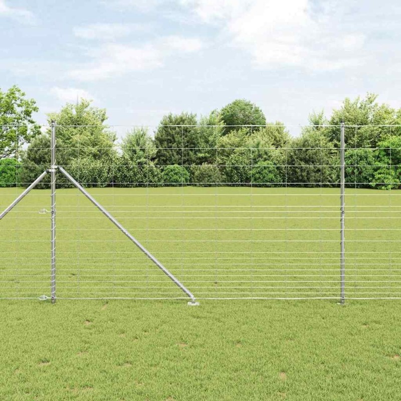 Clôture de champ 1,5 x 25 m en acier galvanisé 