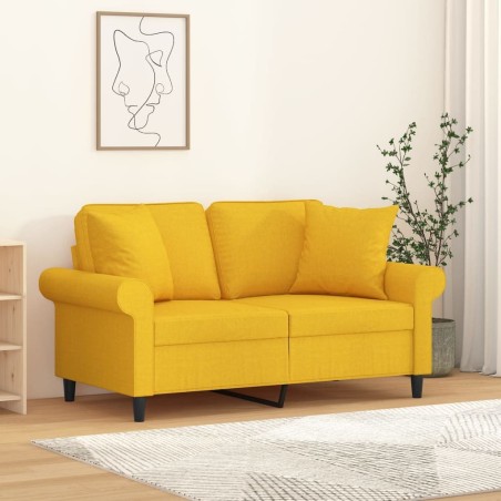 Coussins décoratifs lot de 2 Jaune clair 40x40 cm Tissu 
