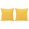 Coussins décoratifs lot de 2 Jaune clair 40x40 cm Tissu 