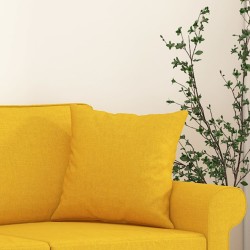 Coussins décoratifs lot de 2 Jaune clair 40x40 cm Tissu 