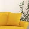 Coussins décoratifs lot de 2 Jaune clair 40x40 cm Tissu 