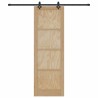 Porte Coulissante avec Set de Quincaillerie 'ORKDAL'Bois Massif en Pin 