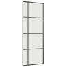 Porte coulissante kit de quincaillerie noir 76x205 cm verre ESG 