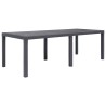 Table de jardin Marron 220x90x72 cm Plastique Aspect de rotin 