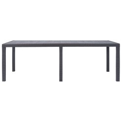 Table de jardin Marron 220x90x72 cm Plastique Aspect de rotin 